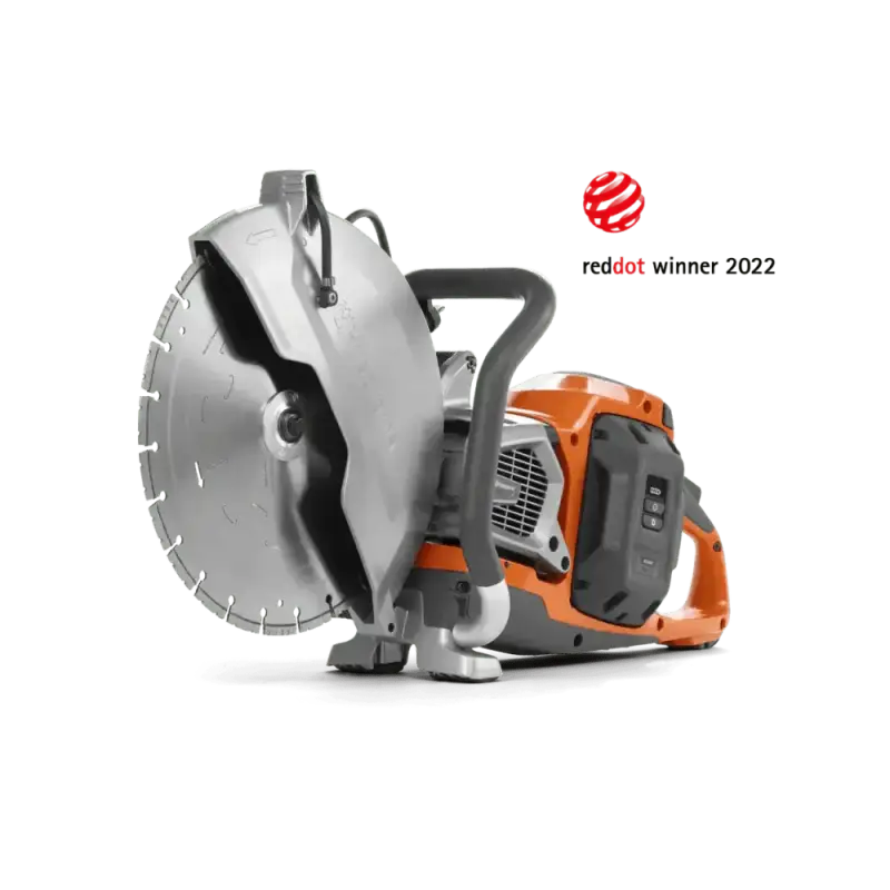 Husqvarna K 1 PACE Battery Powered Rescue Power Cutter with diamond blade and orange housing