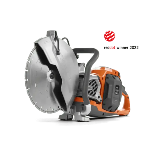 Husqvarna K 1 PACE Battery Powered Rescue Power Cutter with diamond blade and orange housing