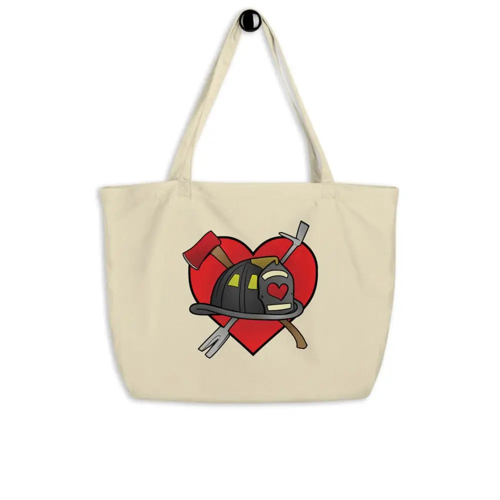 Heart Large organic tote bag - Chief Miller Apparel