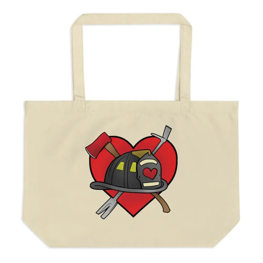 Heart Large organic tote bag - Chief Miller Apparel