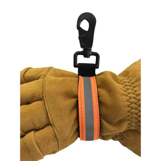 Chief Miller Glovestraps Heavy Duty Firefighter Glove Strap with Orange Reflective Trim Apparel