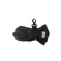 Black winter glove with clip attachment for Heavy Duty Firefighter Glove Strap and Swipe Tool Attachment
