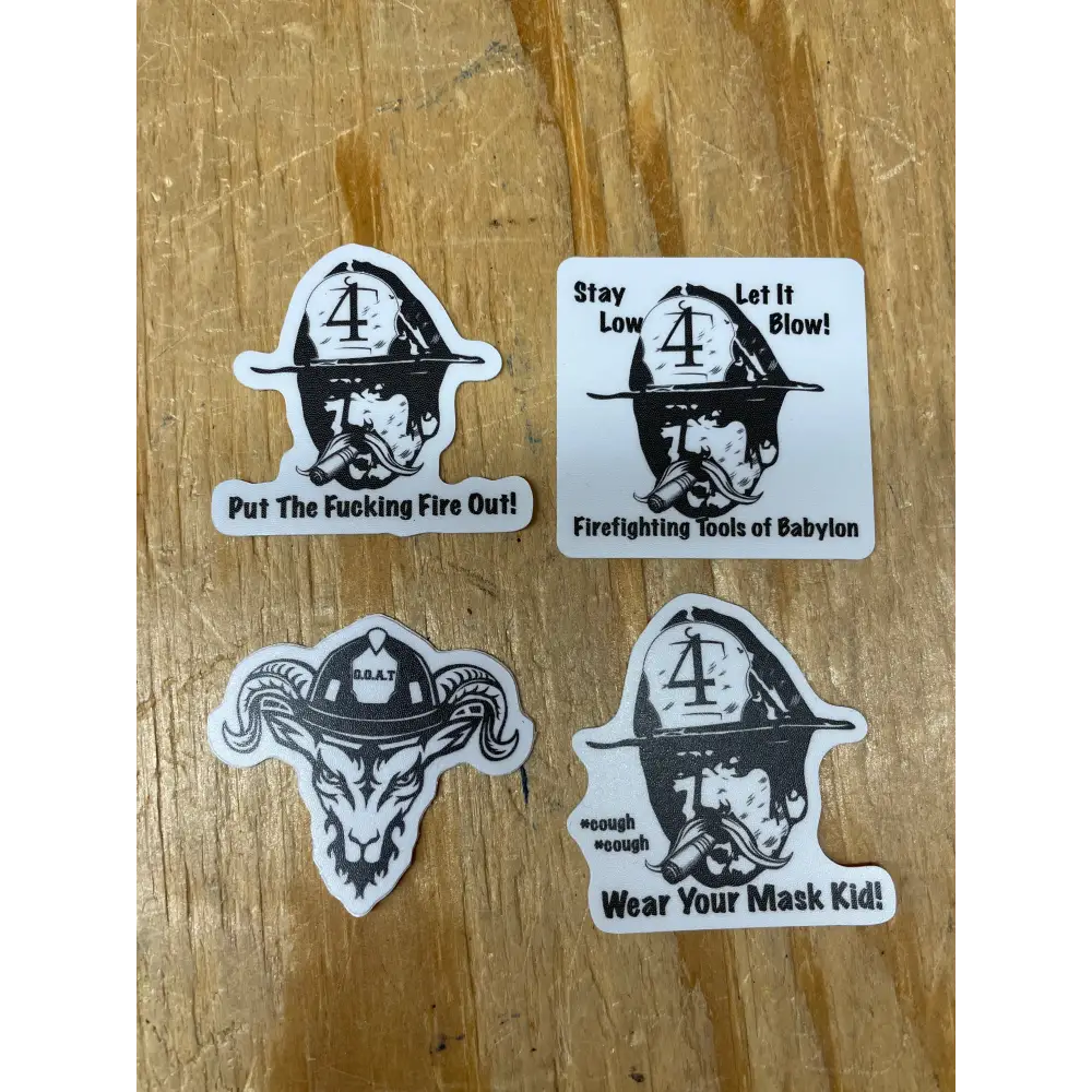 Helmet Sticker 4 Pack - Chief Miller Apparel