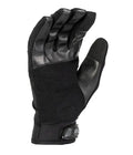 Black tactical glove with leather palm and mesh backing for Hero Gloves 3.0 SL, ideal for needle stick protection