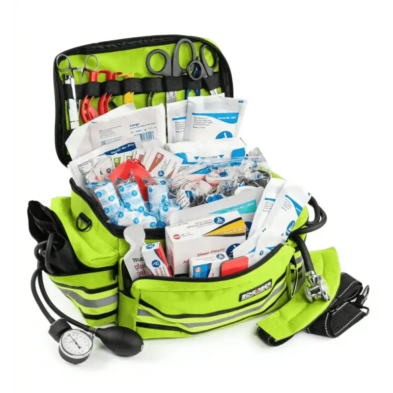 High-visibility Scherber Basic First Responder Trauma Kit - Fully stocked with emergency supplies