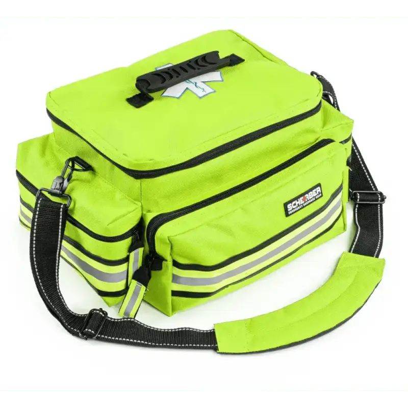 High-visibility neon yellow Scherber First Responder Bag for professional essentials EMT use