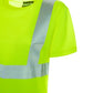 High-visibility neon yellow UHV997 Women’s HiVis Short Sleeve Tee with reflective stripes