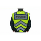 High-visibility Ultrabright Blue Police Public Safety Vest with reflective chevron stripes