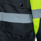 High-visibility UHV887 HiVis Warm 3-in-1 Jacket with reflective stripes and removable lining