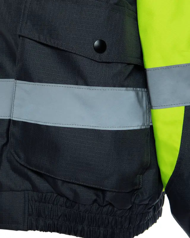 High-visibility UHV887 HiVis Warm 3-in-1 Jacket with reflective stripes and removable lining