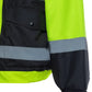 High-visibility UHV563 HiVis Bomber Jacket with black and reflective gray panels