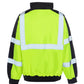 High-visibility safety jacket with black trim and reflective stripes UHV575 HiVis 3-Season Bomber Jacket