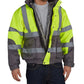 High-visibility UHV887 HiVis Warm 3-in-1 Jacket with reflective stripes and gray panels