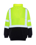 High-visibility UPA542 HiVis 1/4 Zip Soft Shell Pullover with reflective stripes