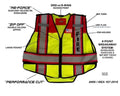 Ultrabright Red-Fire Public Safety Vest for high-visibility public safety needs