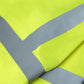 High-visibility yellow UHV544 Soft Shell HiVis 1/4 Zip Jacket with reflective gray stripes