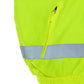 High-visibility yellow zip reversible insulated vest UHV1001 HiVis with reflective stripes