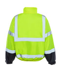 High-visibility yellow UHV563 HiVis Bomber Jacket with reflective stripes and Teflon protector