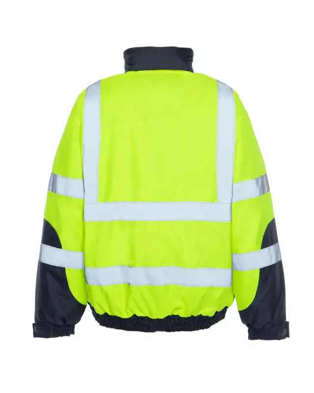 High-visibility yellow UHV887 HiVis Warm 3-in-1 Jacket with reflective stripes and lining