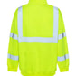 High-visibility yellow UHV544 Soft Shell HiVis 1/4 Zip Jacket with reflective stripes