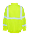 High-visibility yellow UHV544 Soft Shell HiVis 1/4 Zip Jacket with reflective stripes