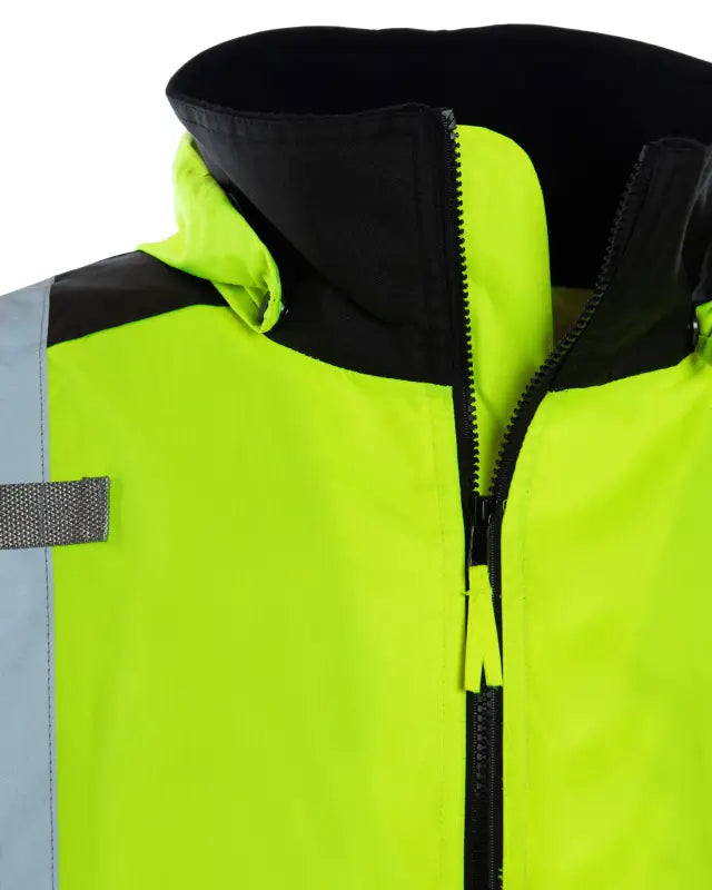 High-visibility yellow safety vest with black trim for UHV575 HiVis 3-Season Bomber Jacket