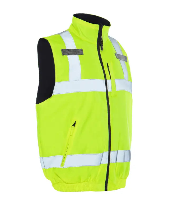 High-visibility yellow utility pro UHV1001 HiVis Full Zip Reversible Insulated Vest