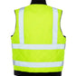 High-visibility yellow UHV919 HiVis WarmUP Insulated Safety Vest with reflective stripes