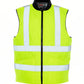 High-visibility yellow UHV919 HiVis WarmUP Insulated Safety Vest with reflective stripes