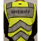 High-visibility yellow ULTRABRIGHT OLIVE Sheriff Public Safety Vest with reflective stripes