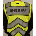 High-visibility yellow ULTRABRIGHT OLIVE Sheriff Public Safety Vest with reflective stripes