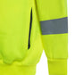 High-visibility yellow UHV544 Soft Shell HiVis 1/4 Zip Jacket with gray reflective stripe