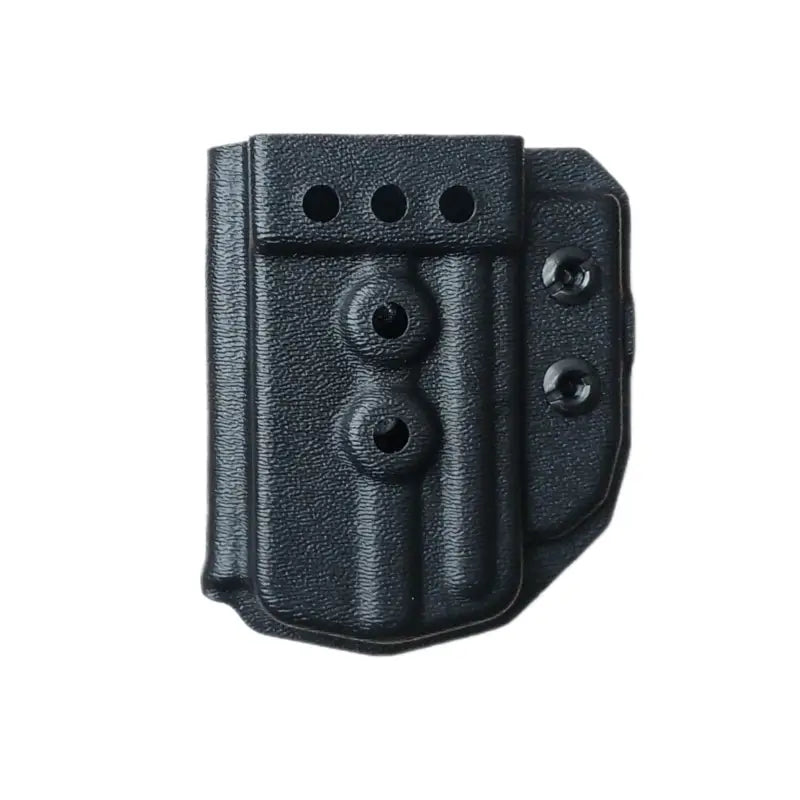 Black leather holster for Leatherman OHT with ventilation holes and mounting hardware