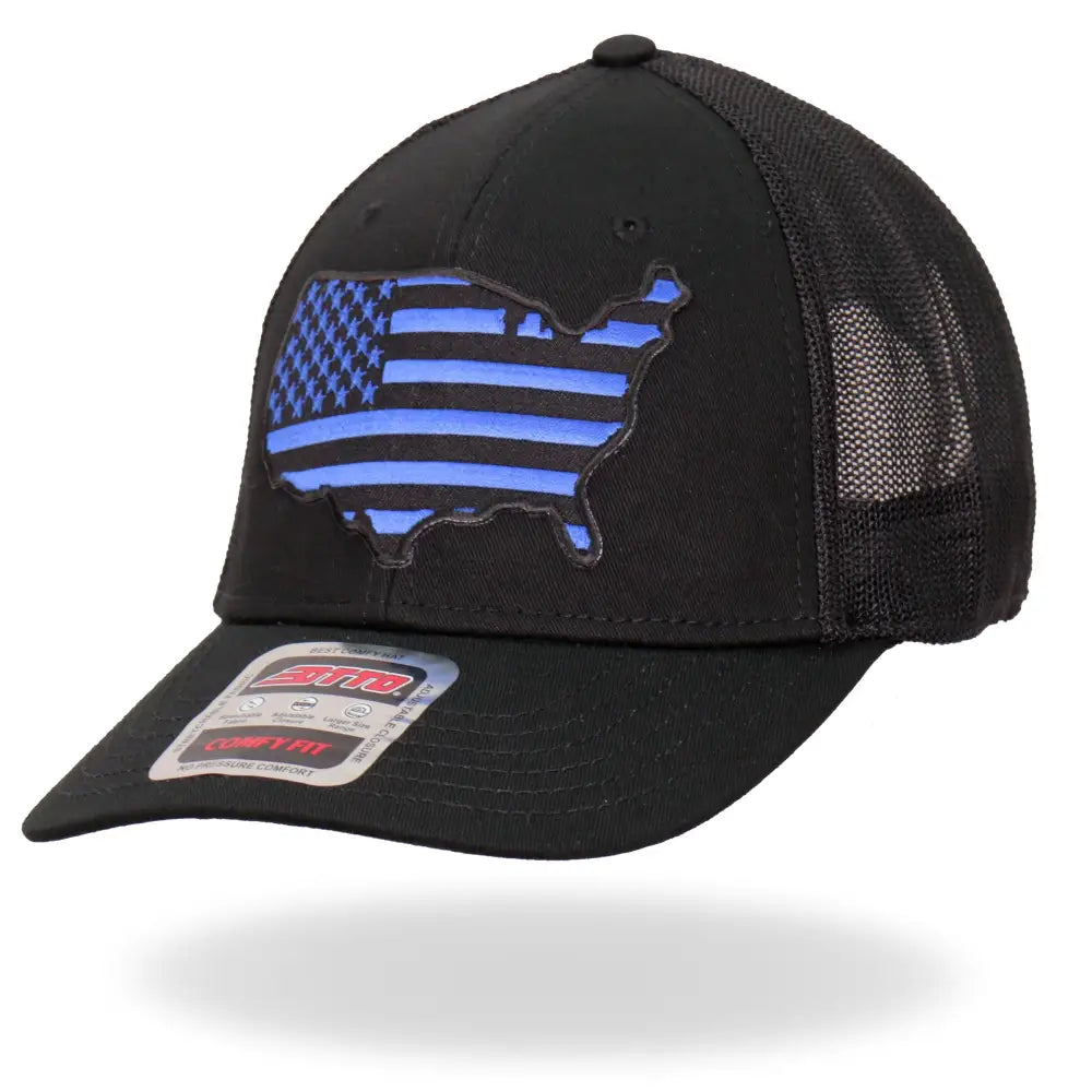 Blue Country Flag Trucker Hat -GSH1037 - Chief Miller Apparel