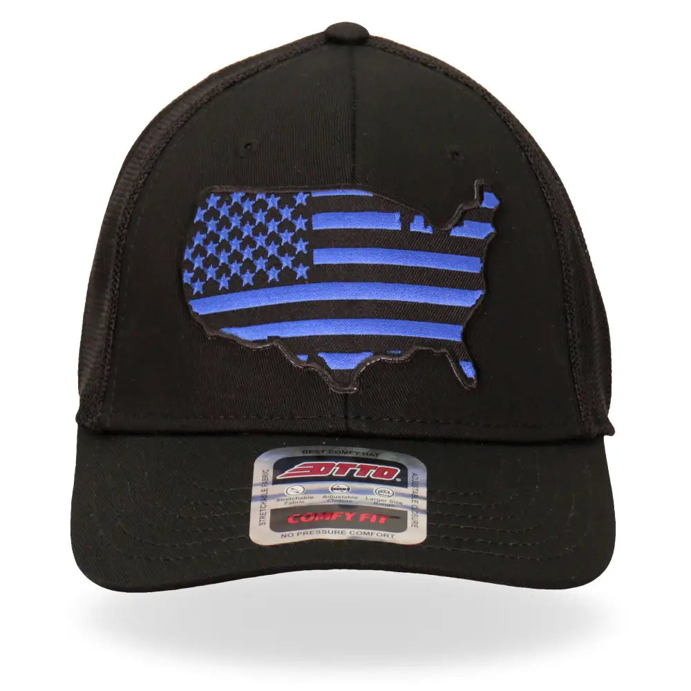 Blue Country Flag Trucker Hat -GSH1037 - Chief Miller Apparel