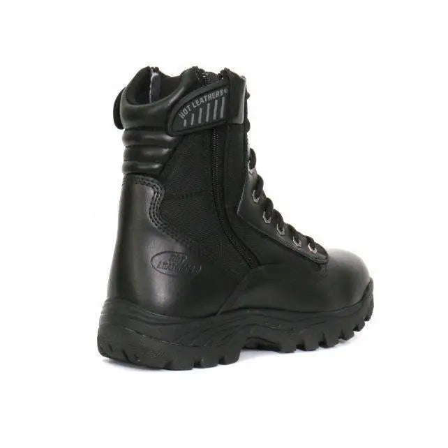 Hot Leathers- Men's Black Leather Swat Style Lace Up Boots with Zippers BTM1012 - Chief Miller Apparel