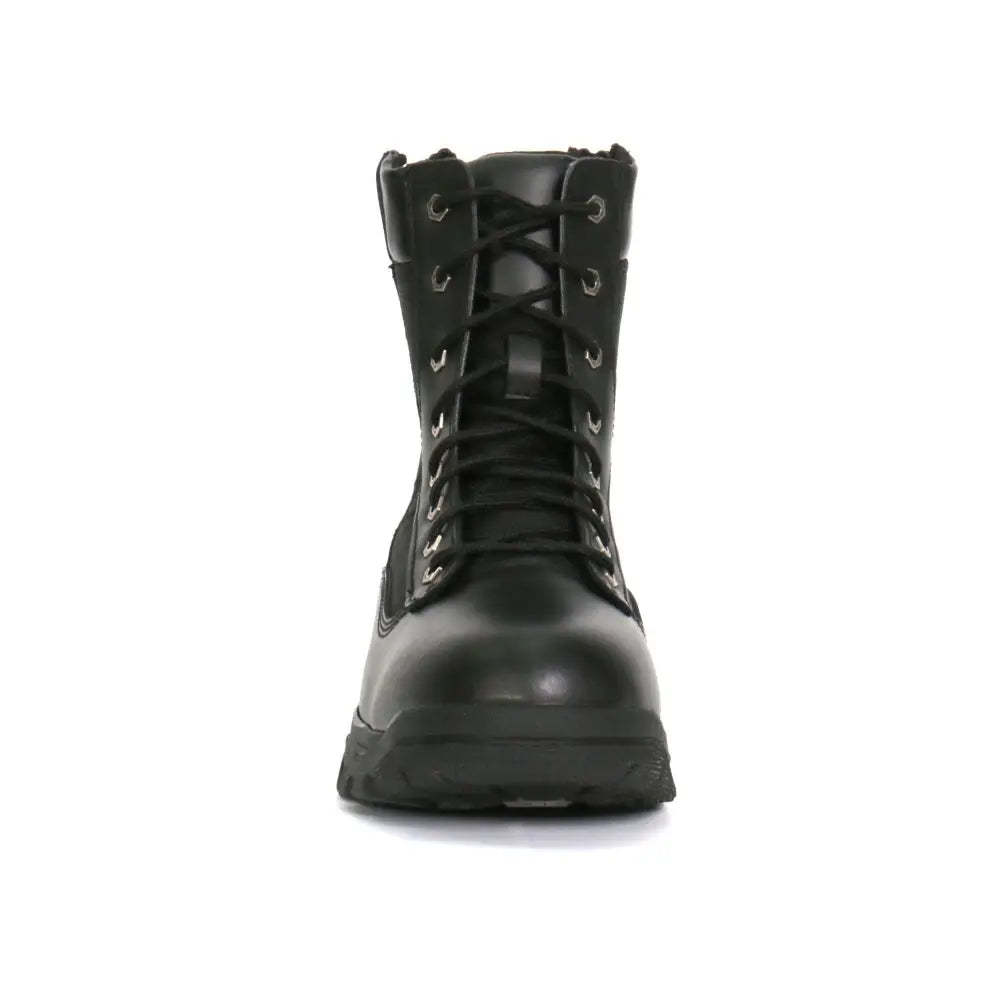 Hot Leathers- Men's Black Leather Swat Style Lace Up Boots with Zippers BTM1012 - Chief Miller Apparel