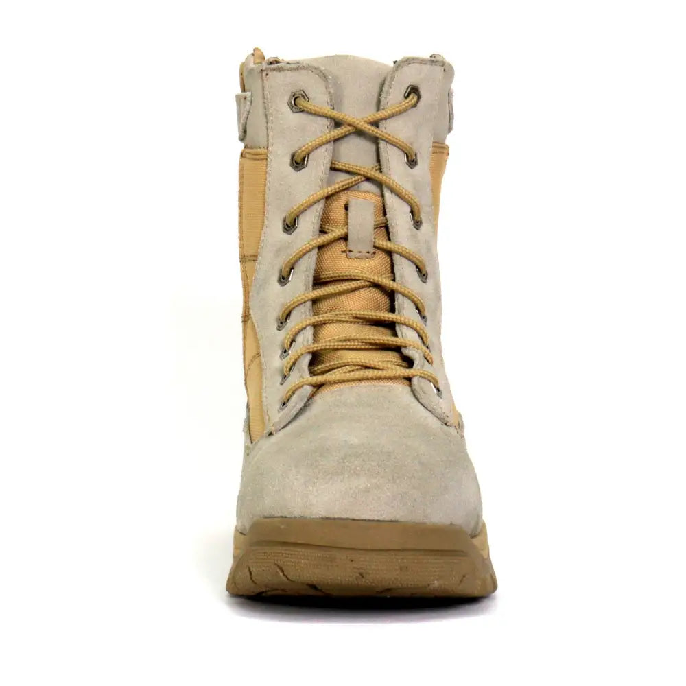 Hot Leathers- Men's Tan Leather Swat Style Lace Up Boots with Zippers BTM1013 - Chief Miller Apparel