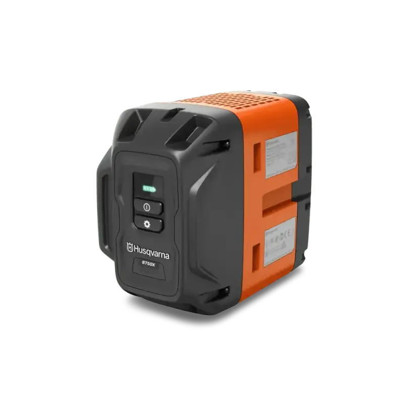 Husqvarna B750X PACE 94V 8Ah Rechargeable Battery in black and orange colors