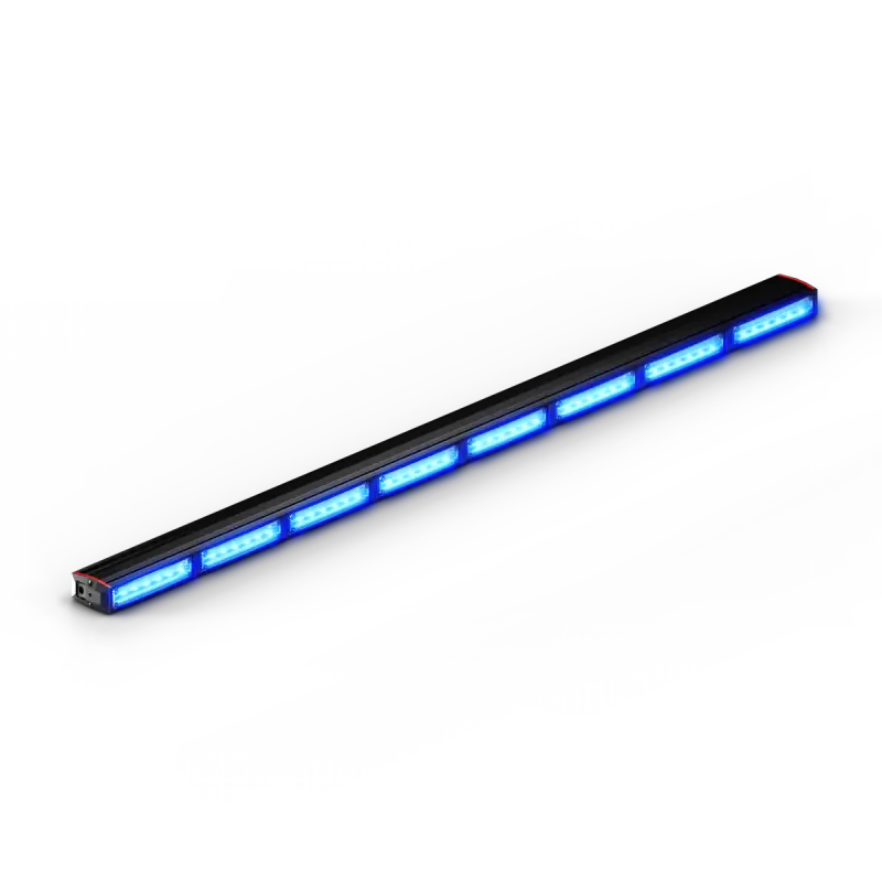 Illuminated blue LED light bar on Feniex Quantum 2.0 800 Light Stick for first responders