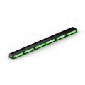 Illuminated green LED light bar on Feniex Quantum 2.0 Stick Light for first responders