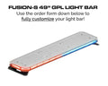 Illuminated Light Bar on Feniex Fusion-S GPL Exterior Light Bar for maximum visibility
