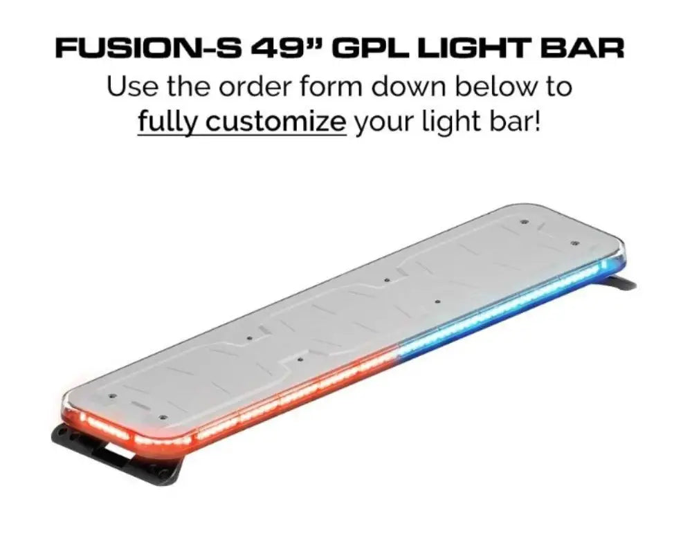Illuminated Light Bar on Feniex Fusion-S GPL Exterior Light Bar for maximum visibility