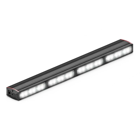 Illuminated rectangular light bar on Feniex Fusion Work Light for optimal visibility