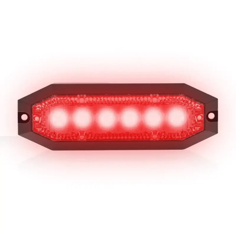 Illuminated red LED light bar on UBL U-Lite Surface Mount for enhanced visibility