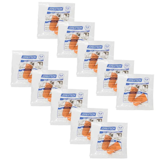 Individually packaged orange soft foam earplugs from 32dB NRR Soft Foam collection