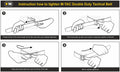 Instructions for securing the M-Tac Double Duty Tactical Belt in four easy steps