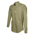Khaki Adventure Safari Shirt for Men with pockets and long sleeves for outdoor essentials