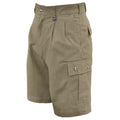 Khaki cargo shorts for men designed for first responders and firefighters’ comfort