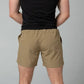 Khaki Carrier Training Shorts - Sandman 5’’ with side pockets for tactical performance